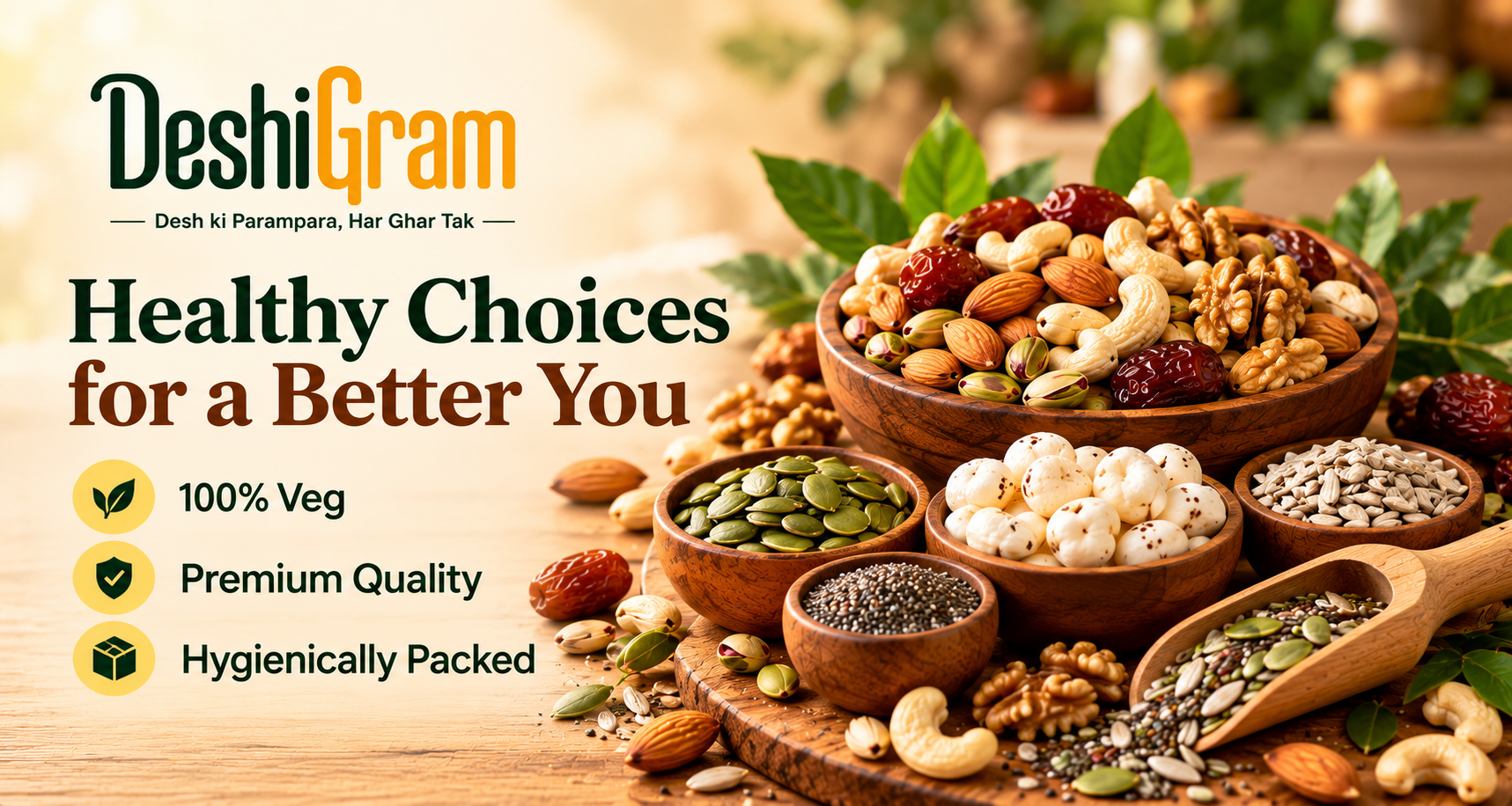 DeshiGram healthy choices promotional banner