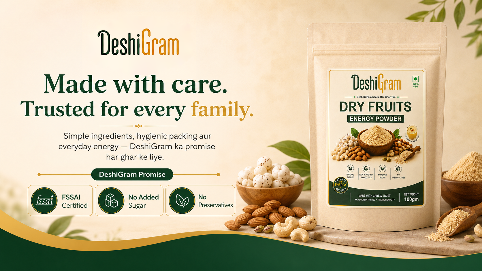 DeshiGram premium nutrition product showcase